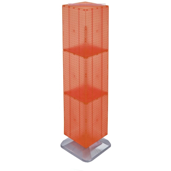Four-Sided Pegboard Tower Revolving Display Panel Size 14"W x 60"H